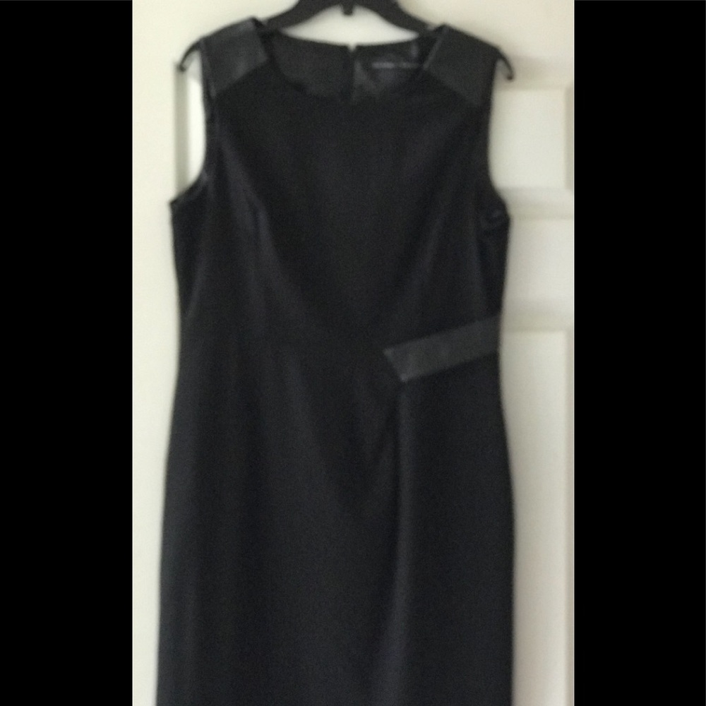 Black w/ faux leather trim  dress Ivanka Trump